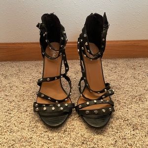 Black Heels with Silver Studs